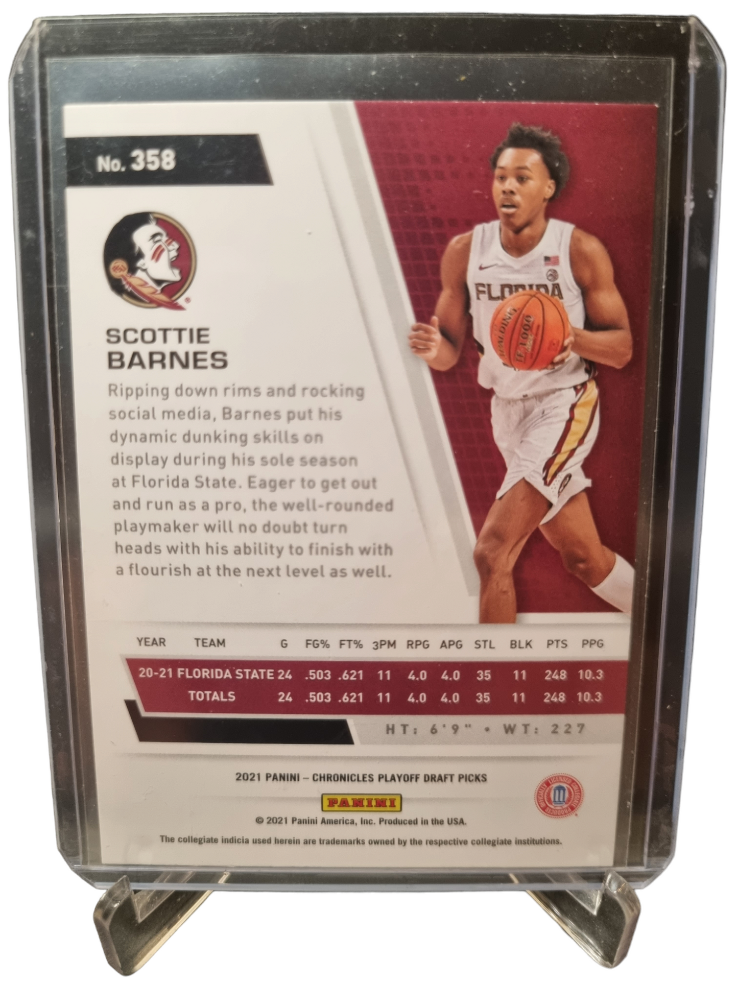 2021-22 Panini Chronicles Play Off #358 Scottie Barnes Rookie Card Draft Picks