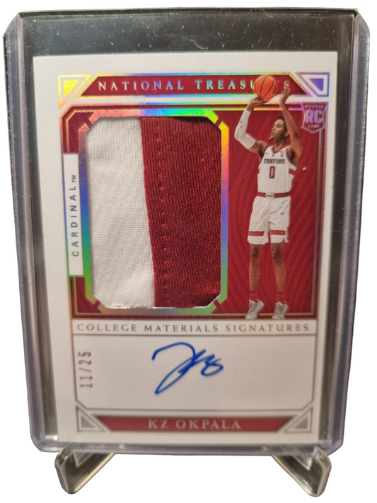 2019 Panini National Treasures #100 KZ Okpala Rookie Patch On Card Autograph 11/25