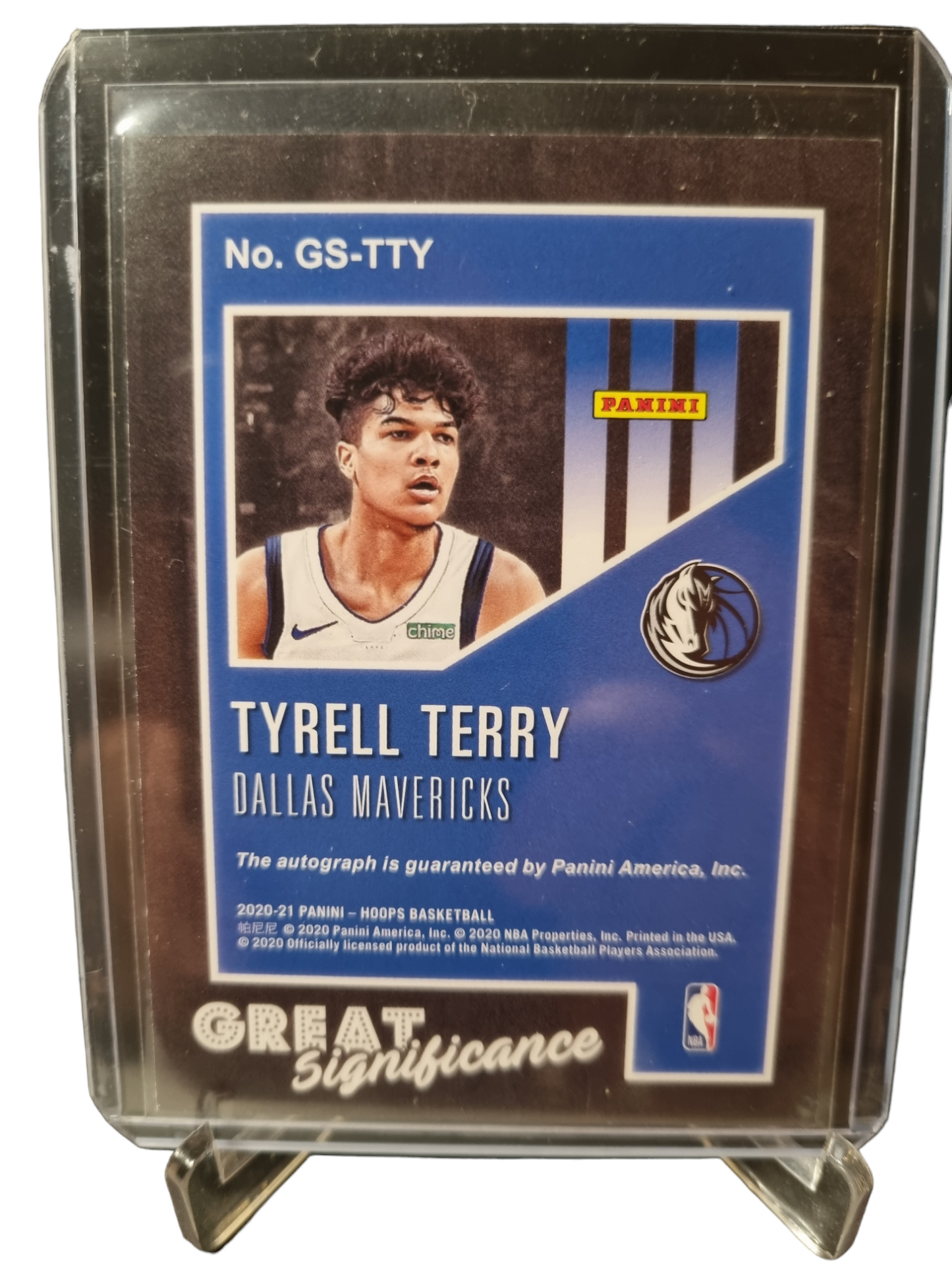 2020-21 Panini Hoops #GS-TTY Tyrell Terry Rookie Card Autograph Gold 03/10