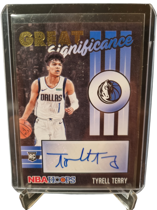 2020-21 Panini Hoops #GS-TTY Tyrell Terry Rookie Card Autograph Gold 03/10