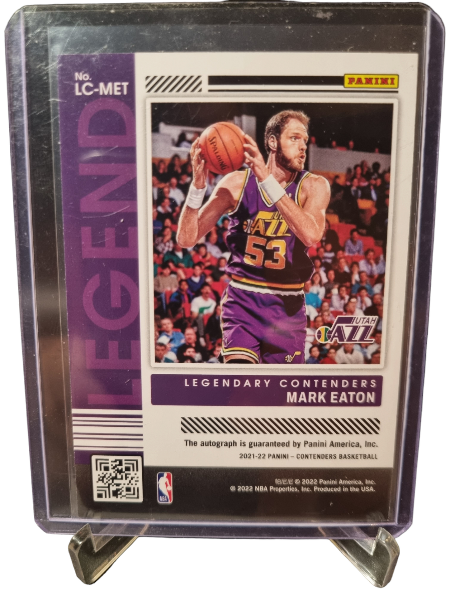 2022 Panini Contenders #LC-MET Mark Eaton Legendary Signatures Autograph 055/199