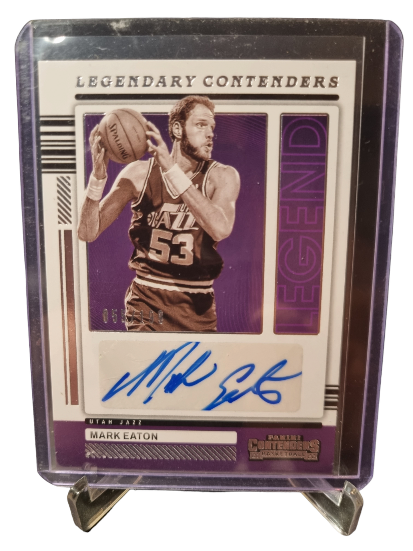 2022 Panini Contenders #LC-MET Mark Eaton Legendary Signatures Autograph 055/199