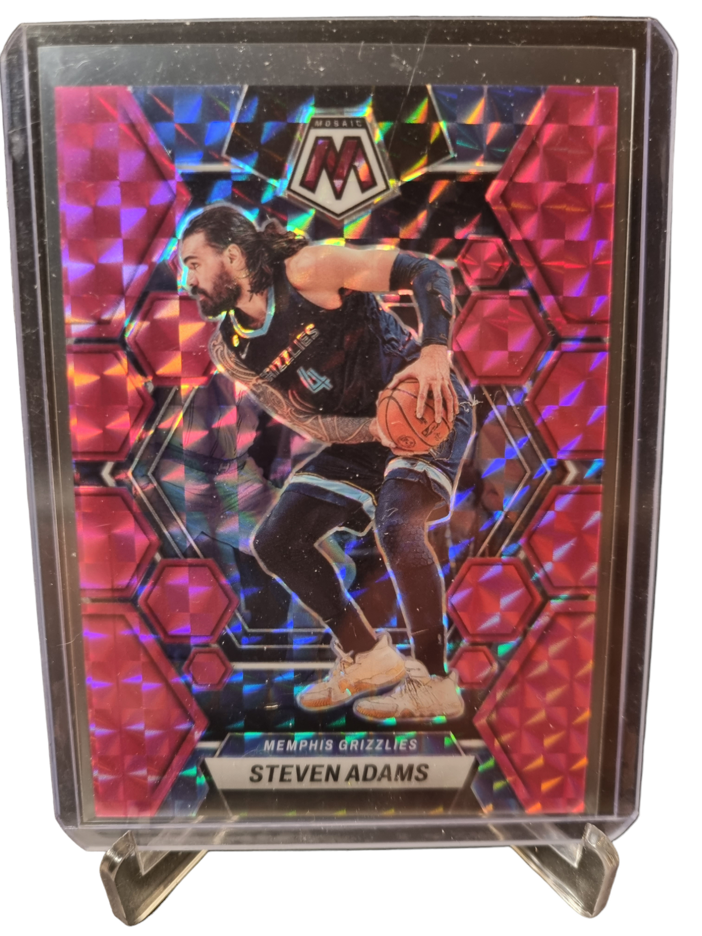 2022-23 Panini Mosaic #140 Steven Adams Pink Mosaic Prizm 014/149