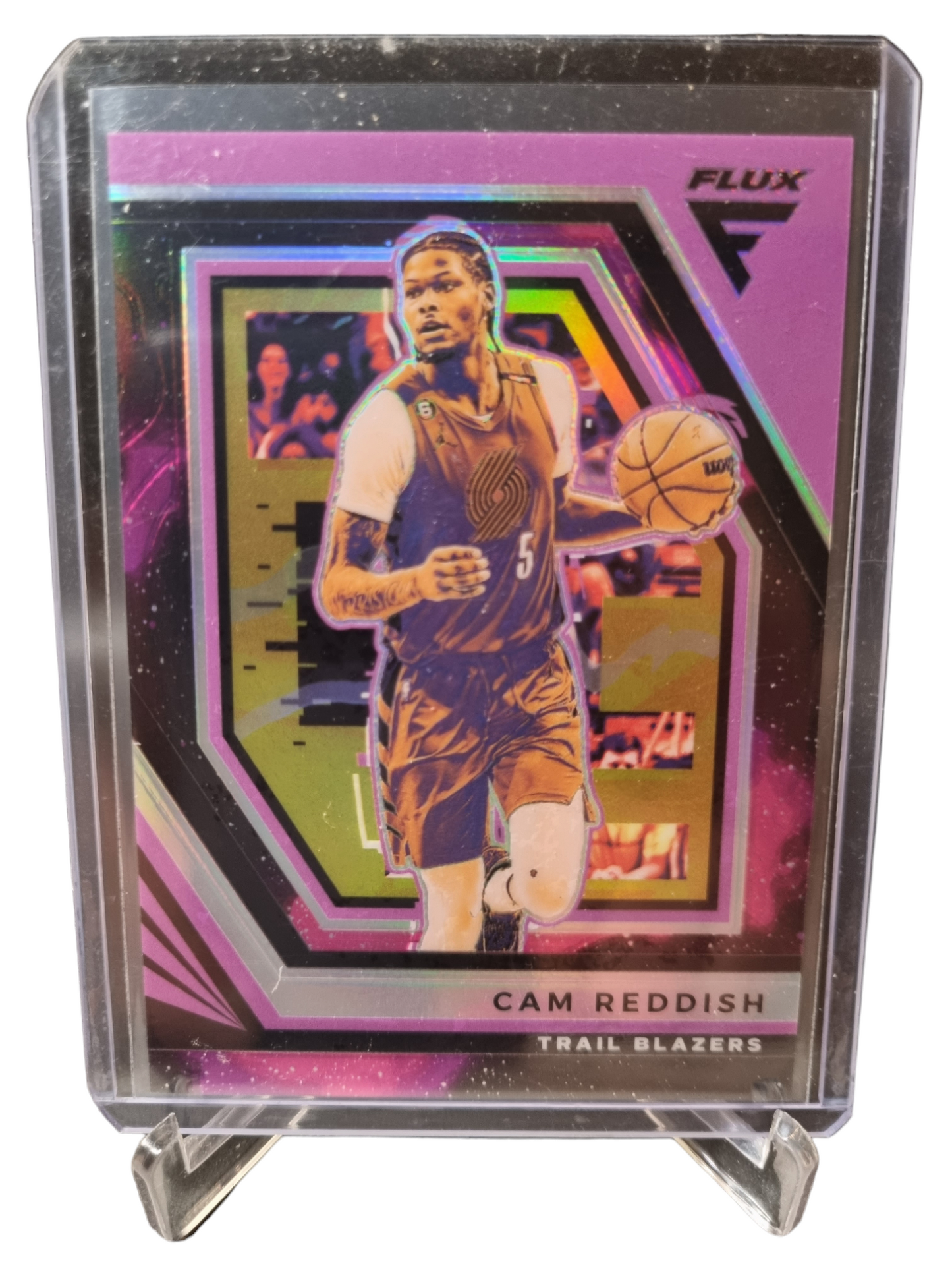 2022-23 Panini Flux #182 Cam Reddish Purple Prizm 12/75