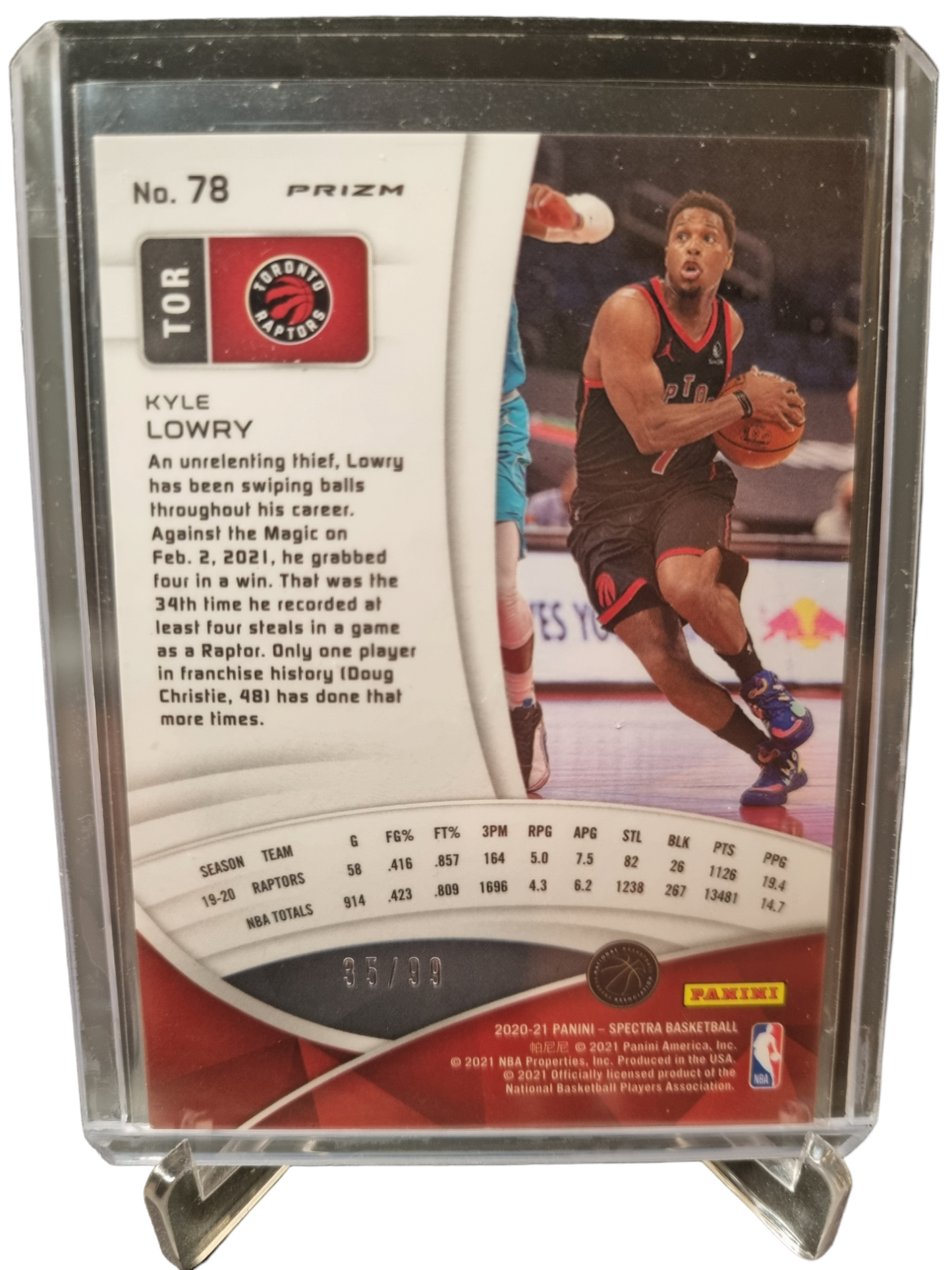 2020-21 Panini Spectra #78 Kyle Lowry Prizm 35/99