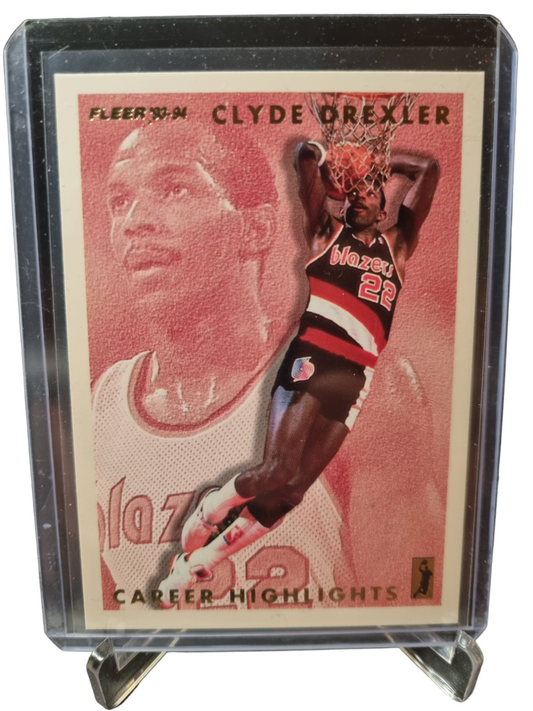 1993-94 Fleer #5 of 12 Clyde Drexler Career Highlights One Of The Boys