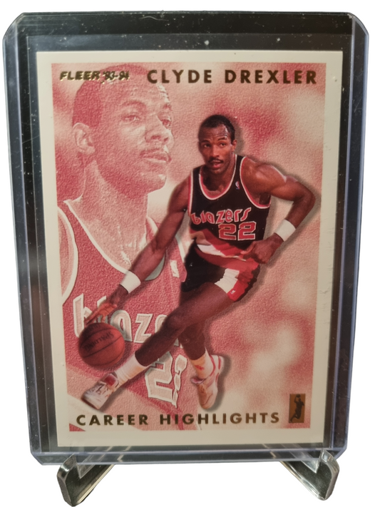 1993-94 Fleer #6 of 12 Clyde Drexler Career Highlights The Big Time