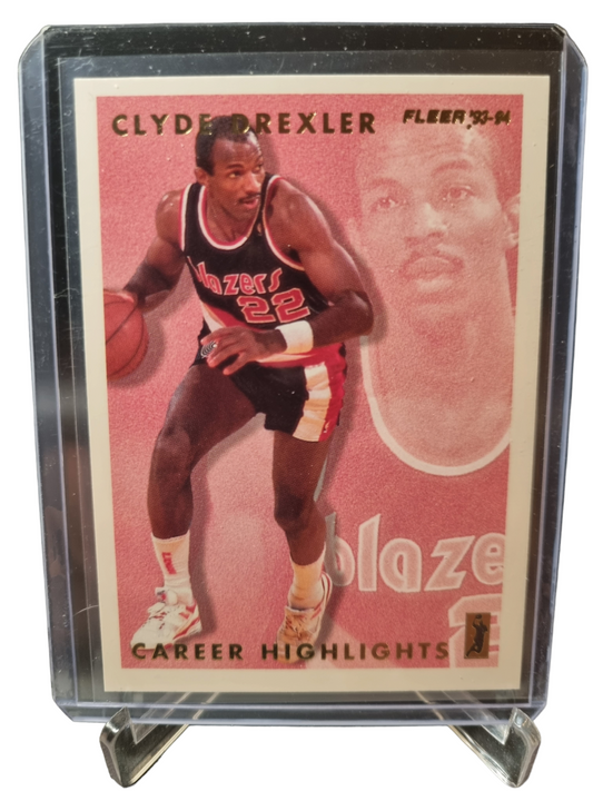 1993-94 Fleer #7 of 12 Clyde Drexler Career Highlights Gym Rat