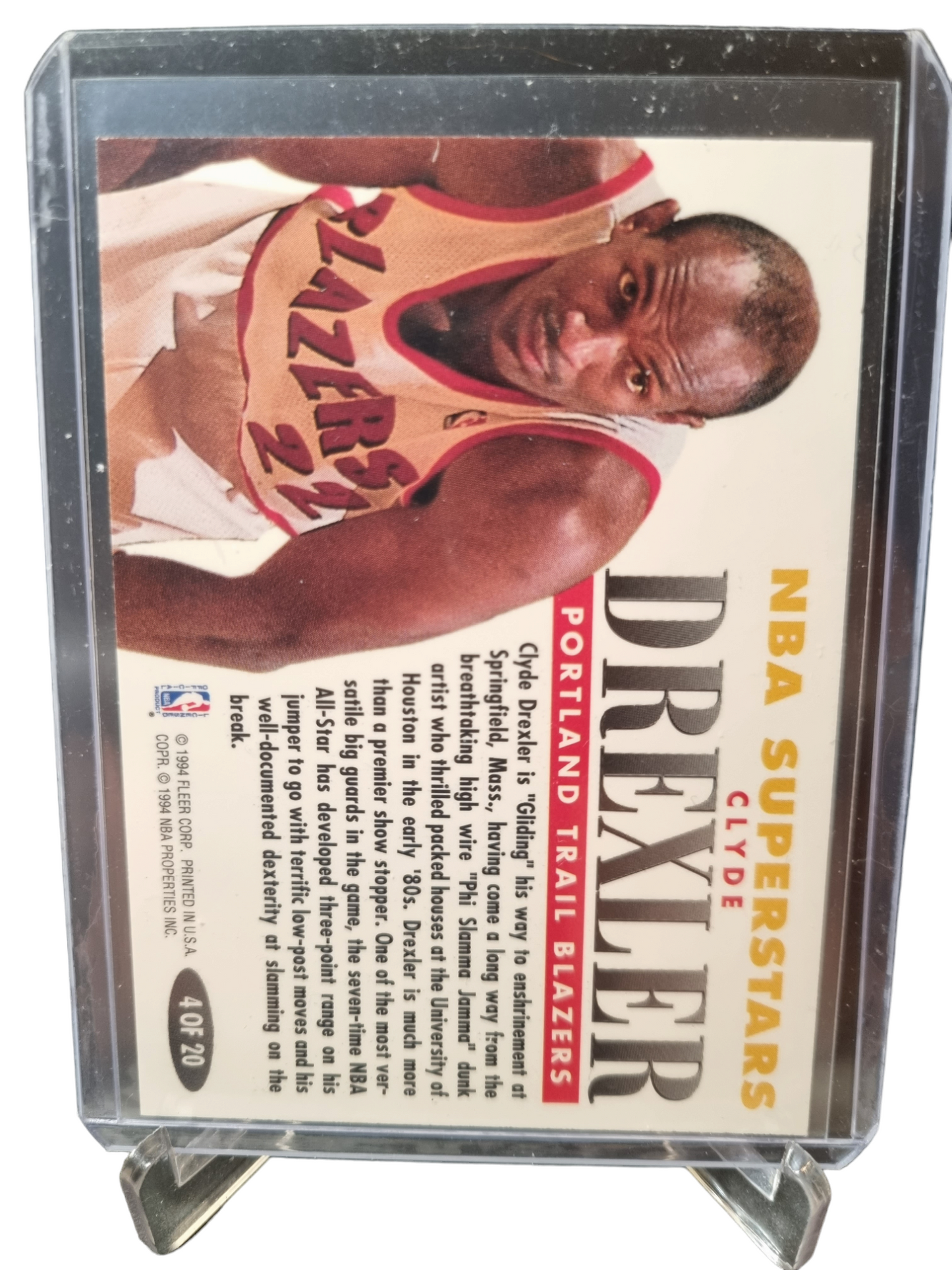 1993-94 Fleer #4 of 20 Clyde Drexler NBA Superstars