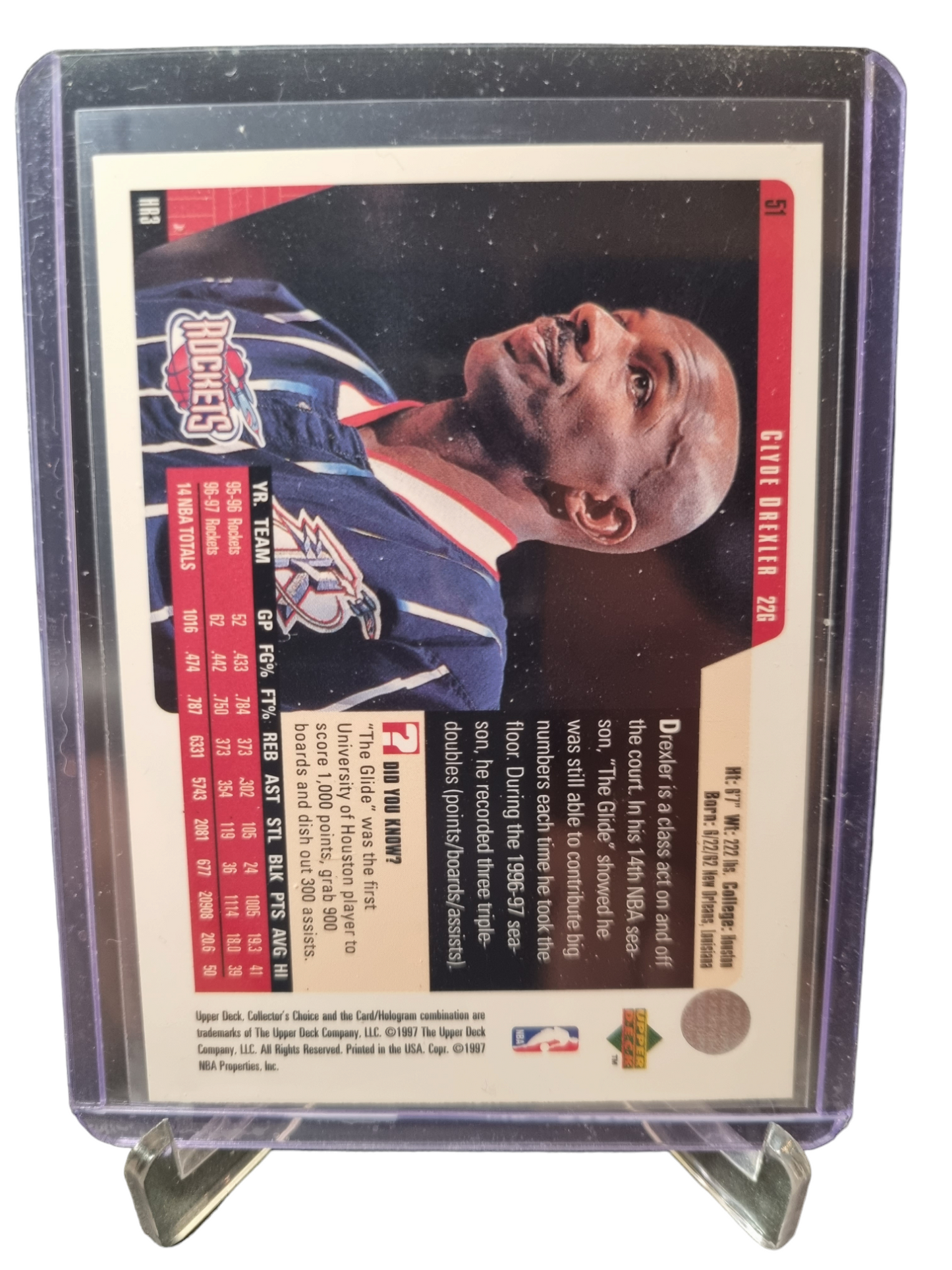 1997 Upper Deck #51 Clyde Drexler