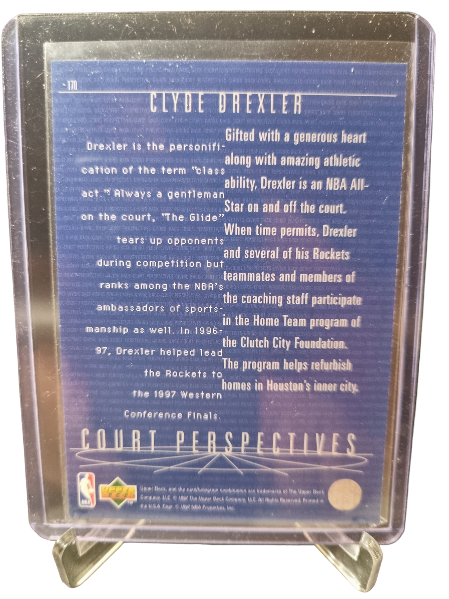 1997 Upper Deck #170 Clyde Drexler Court Perspectives