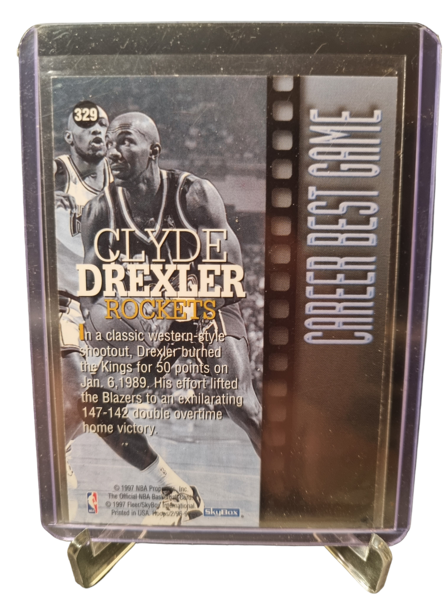 1997 Upper Deck #329 Clyde Drexler Career Best Game