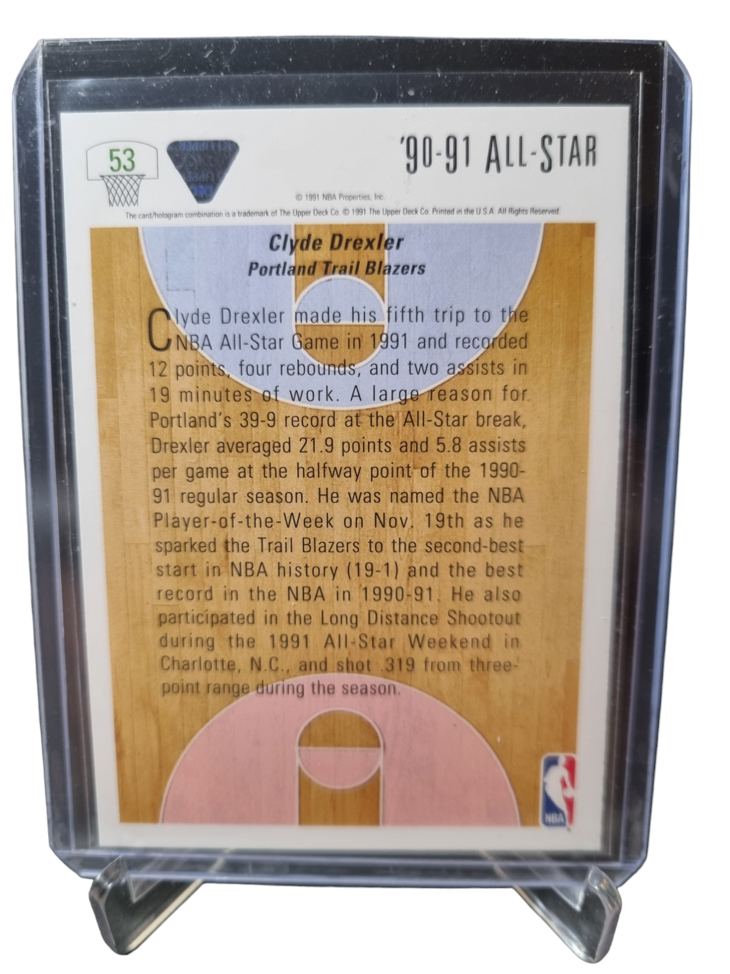 1991 Upper Deck #53 Clyde Drexler West All-Star