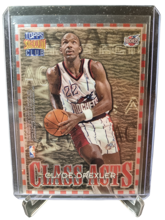 1997 Topps Stadium Club #CA7 Clyde Drexler/Hakeem Olajuwon Class Acts Back To Back