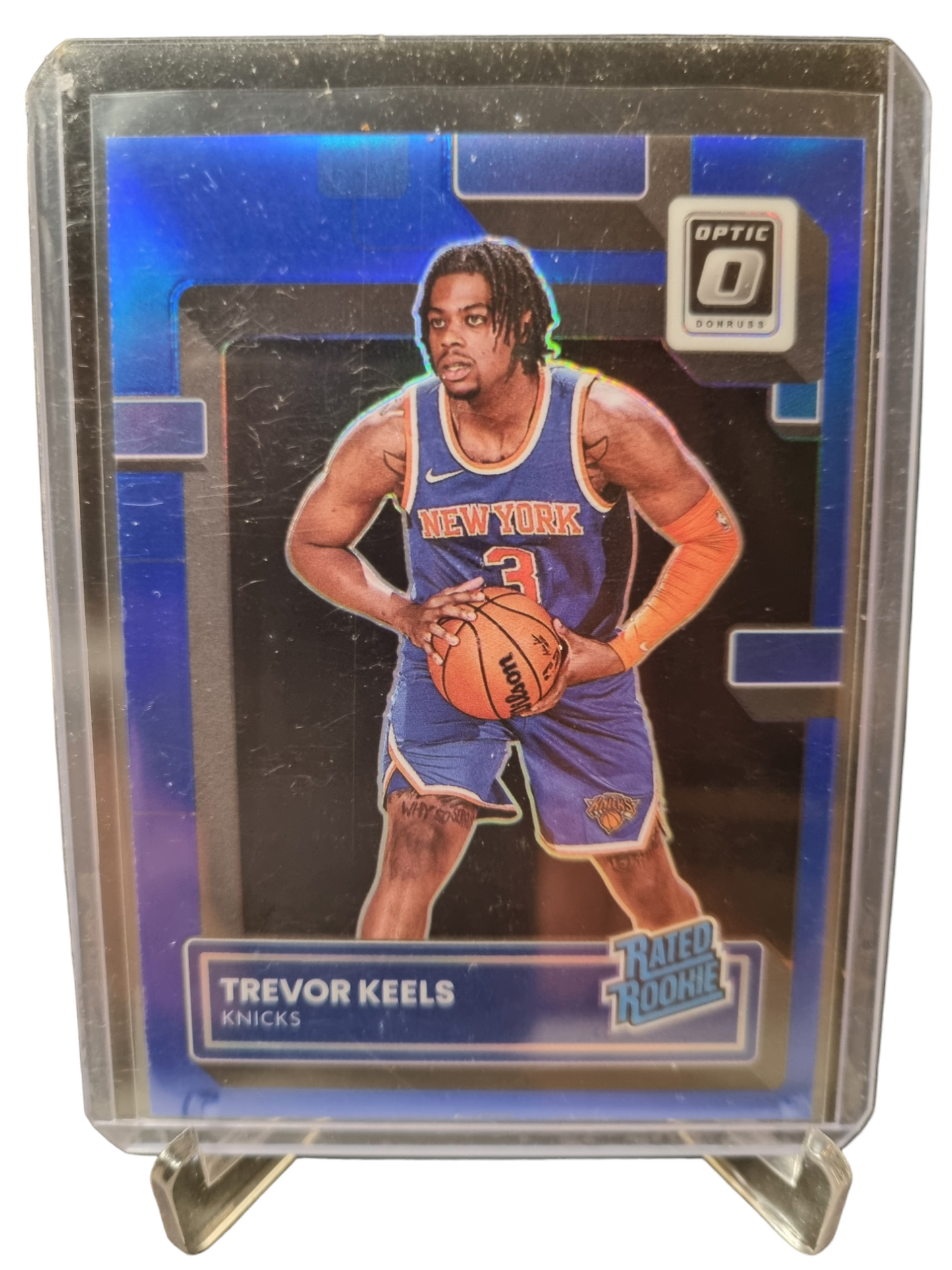 2022-23 Panini Donruss Optic #243 Trevor Keels Blue Prizm 43/49