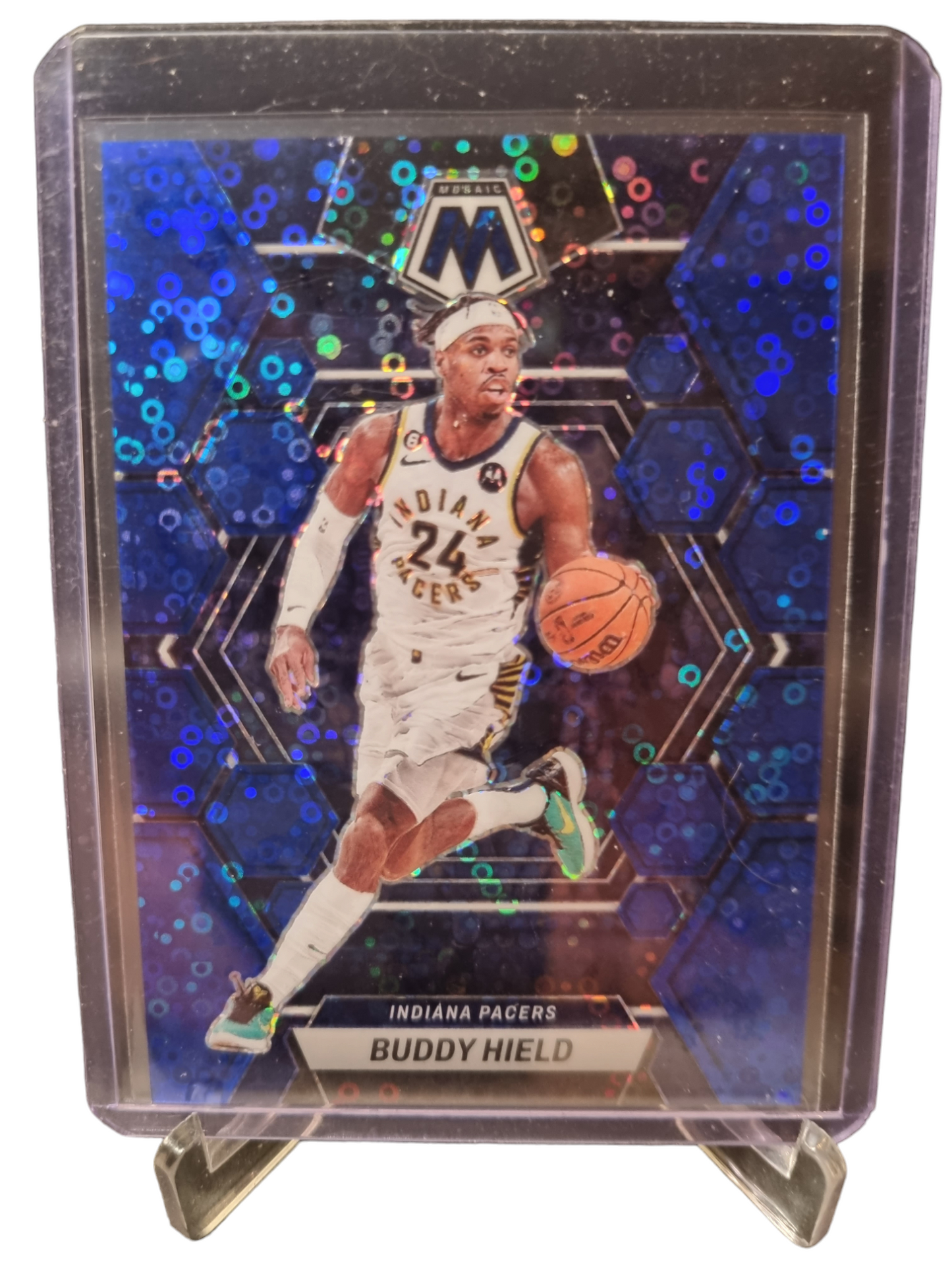 2022-23 Panini Mosaic #46 Buddy Hield Blue Fast Break Prizm 55/85