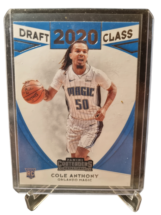 2020-21 Panini Contenders #23 Cole Anthony Rookie Card Draft Class 2020