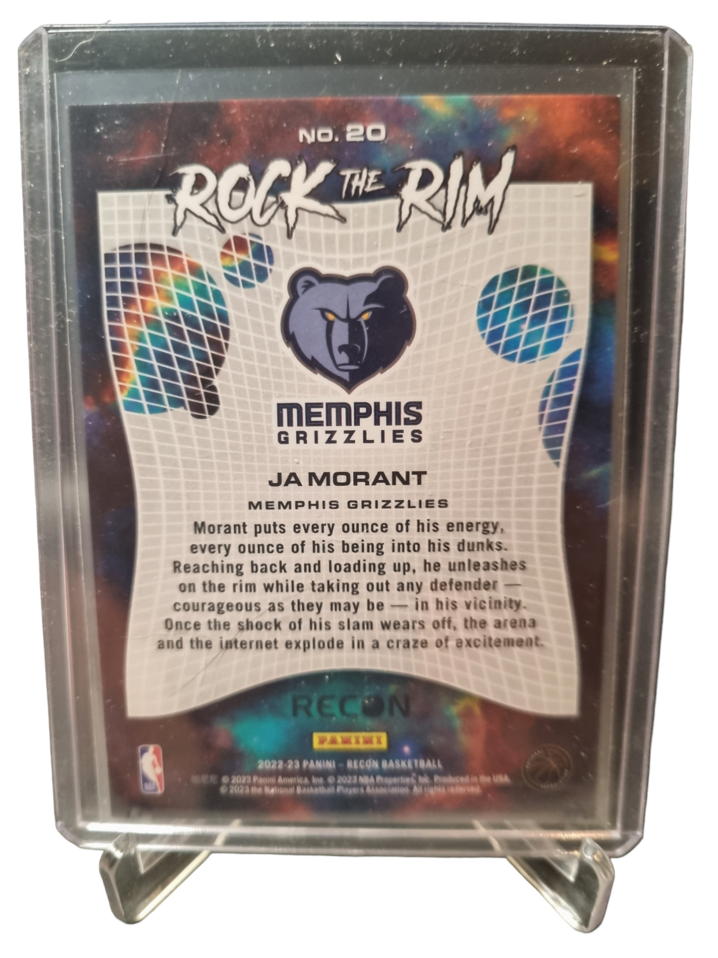 2022-23 Panini Recon #20 JA Morant Rock The Rim