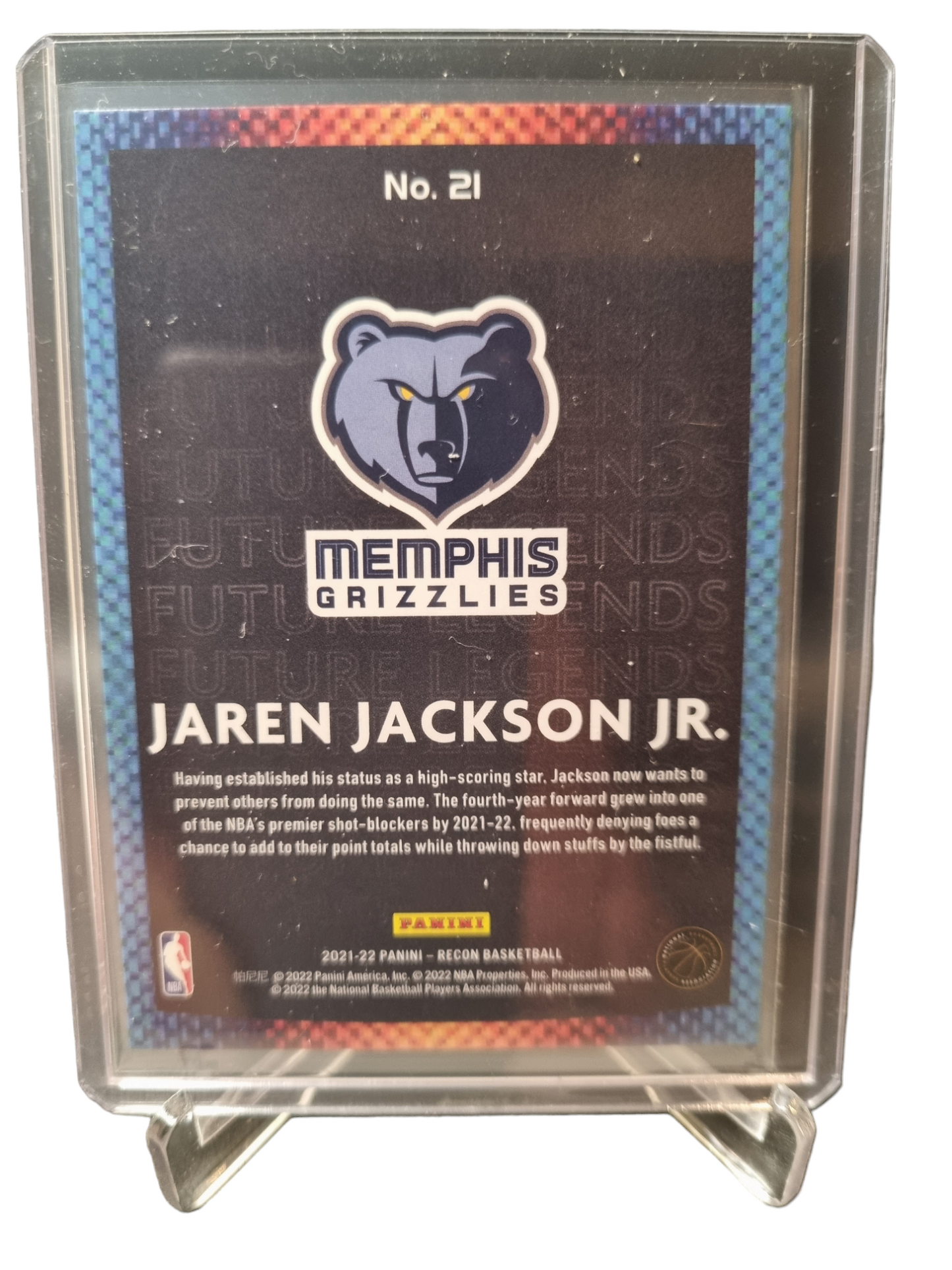 2021-22 Panini Recon #21 Jaren Jackson JR Rookie Card Future Legends