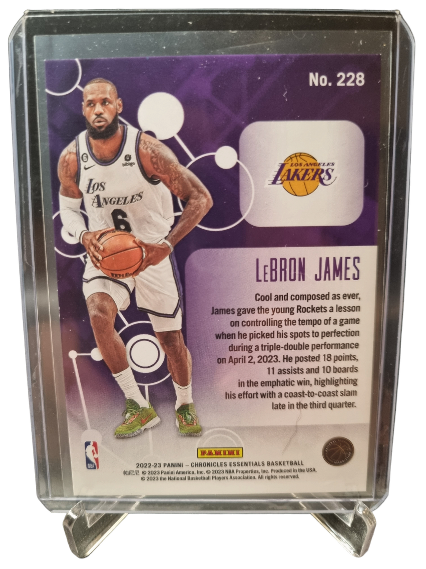 2022-23 Panini Chronicles Essentials #228 Lebron James Orange 58/75