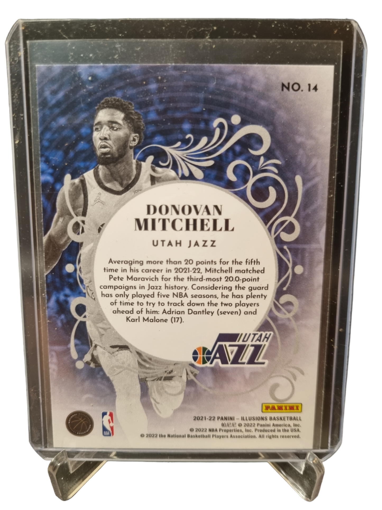 2021-22 Panini Illusions #14 Donovan Mitchell King Of Cards