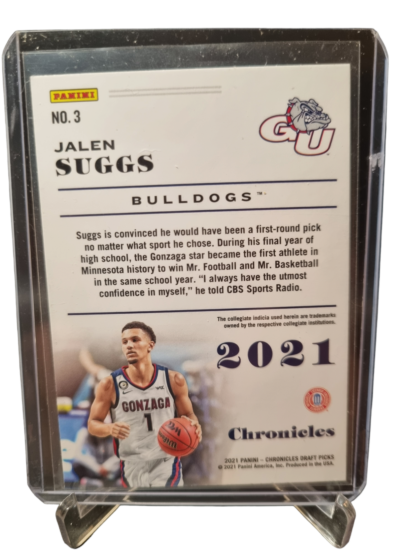 2021-22 Panini Chronicles #3 Jalen Suggs Rookie Card Draft Picks