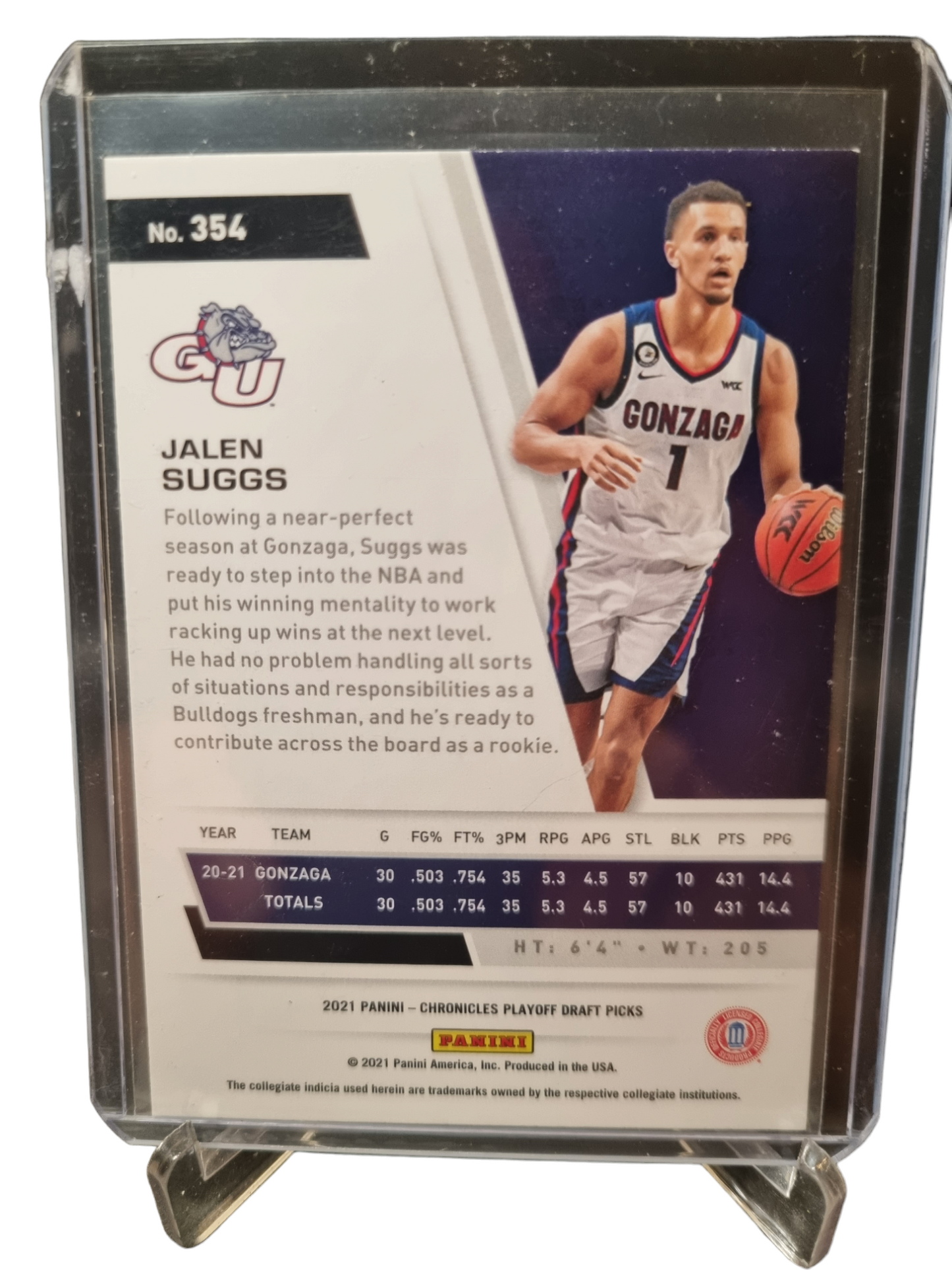 2021-22 Panini Chronicles Playoff #354 Jalen Suggs Rookie Card Draft Picks