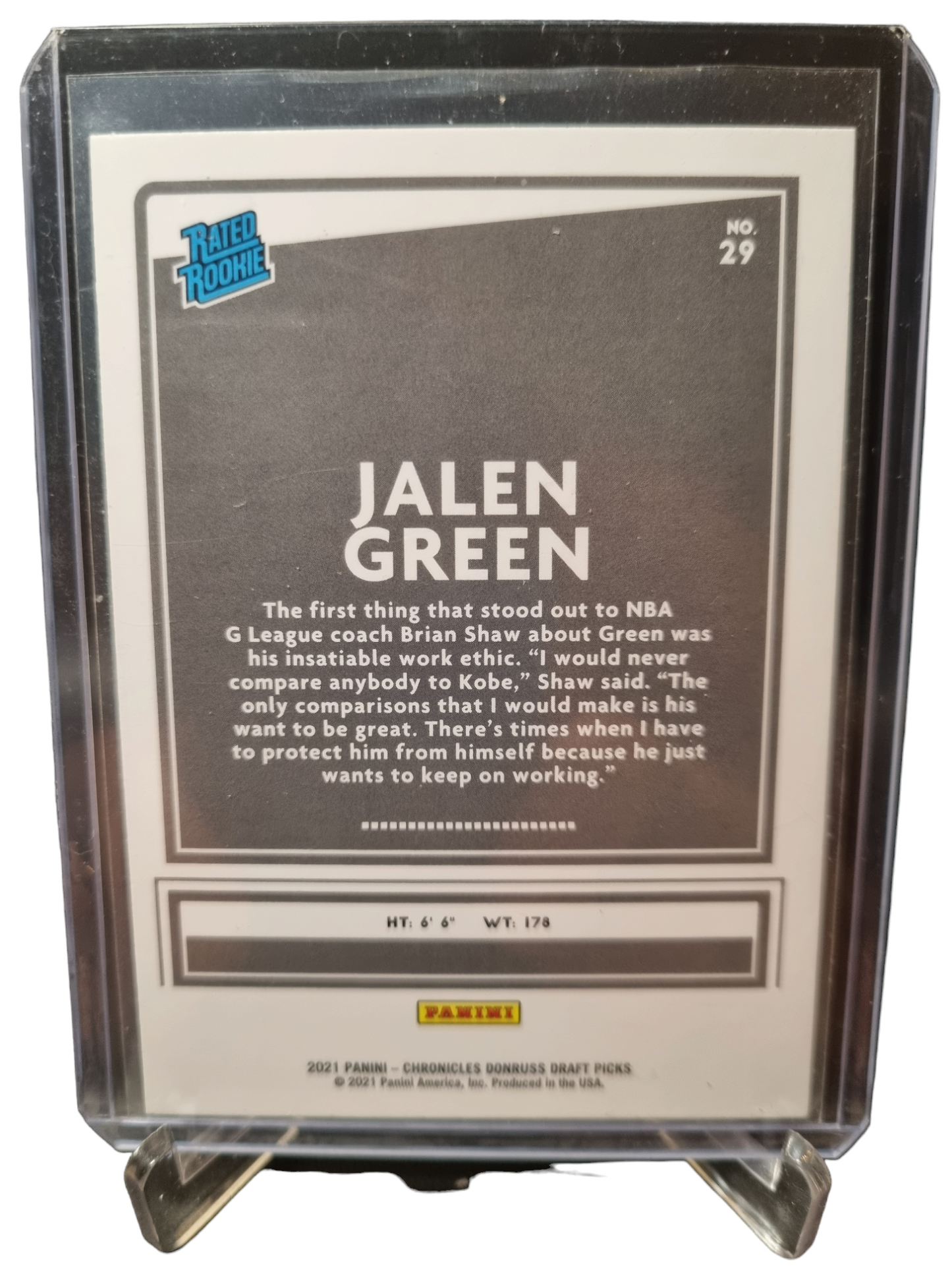 2021-22 Panini Chronicles Donruss #29 Jalen Green Rookie Card Draft Picks