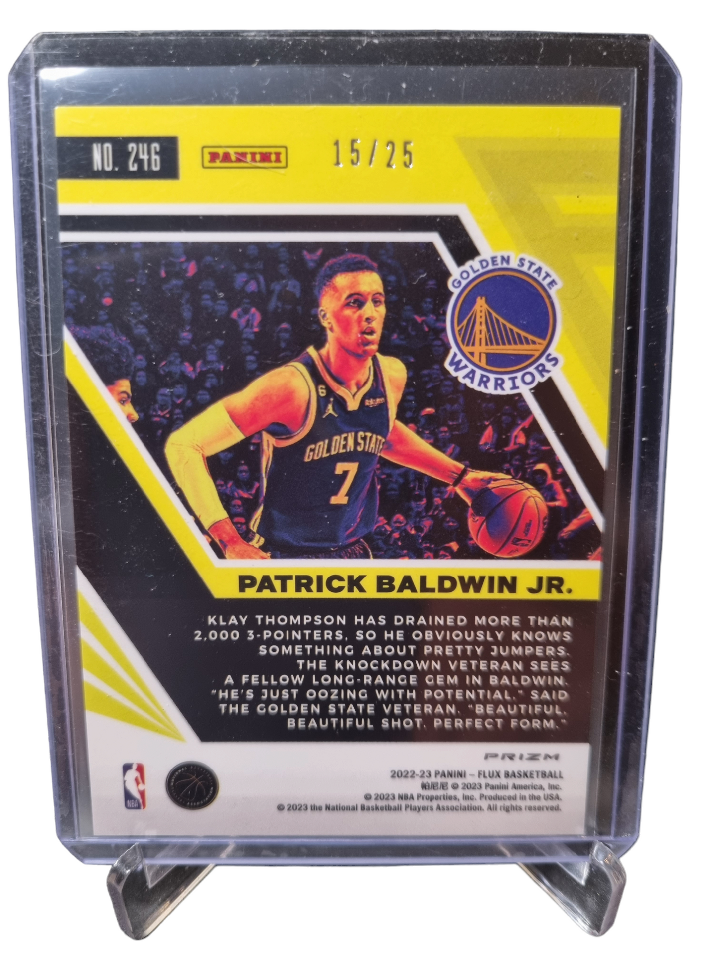 2022-23 Panini Flux #246 Patrick Baldwin JR Rookie Card Prizm 15/25