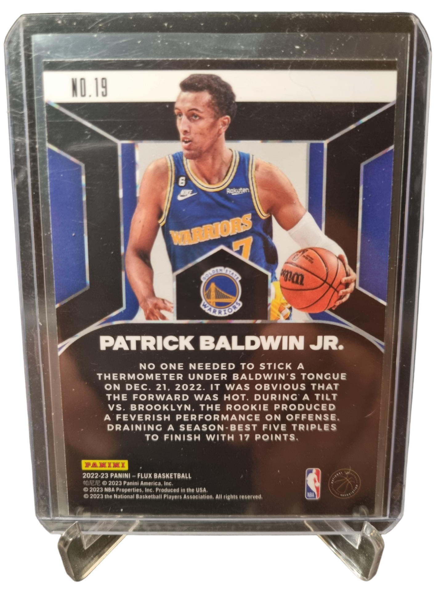 2022-23 Panini Flux #19 Patrick Baldwin JR Rookie Card Influx