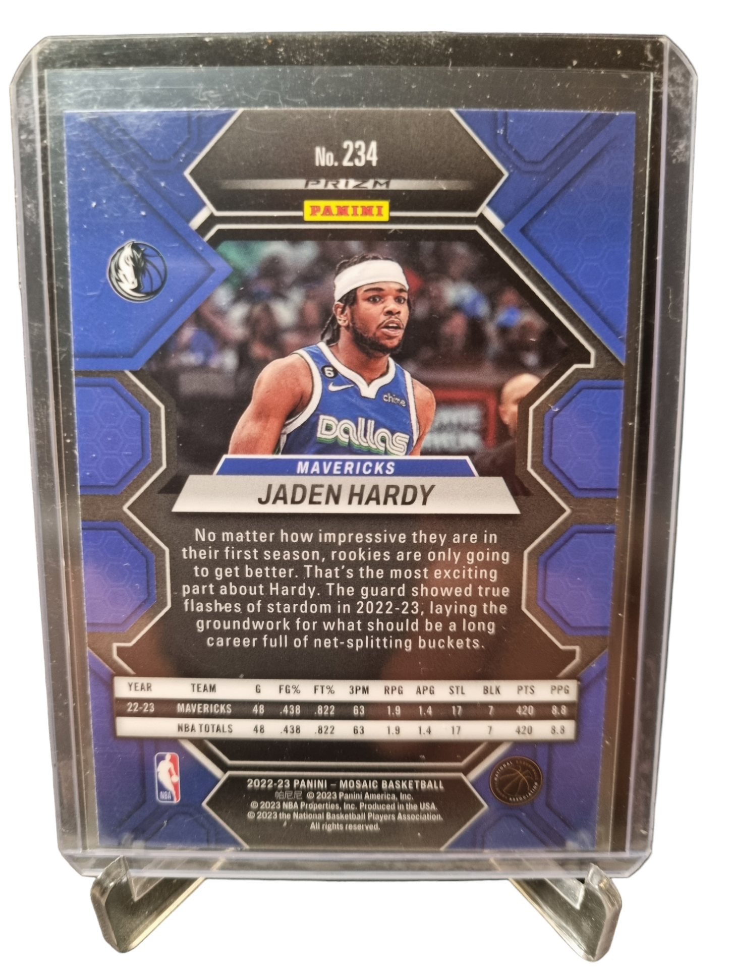 2022-23 Panini Mosaic #234 Jaden Hardy Rookie Card Silver Prizm