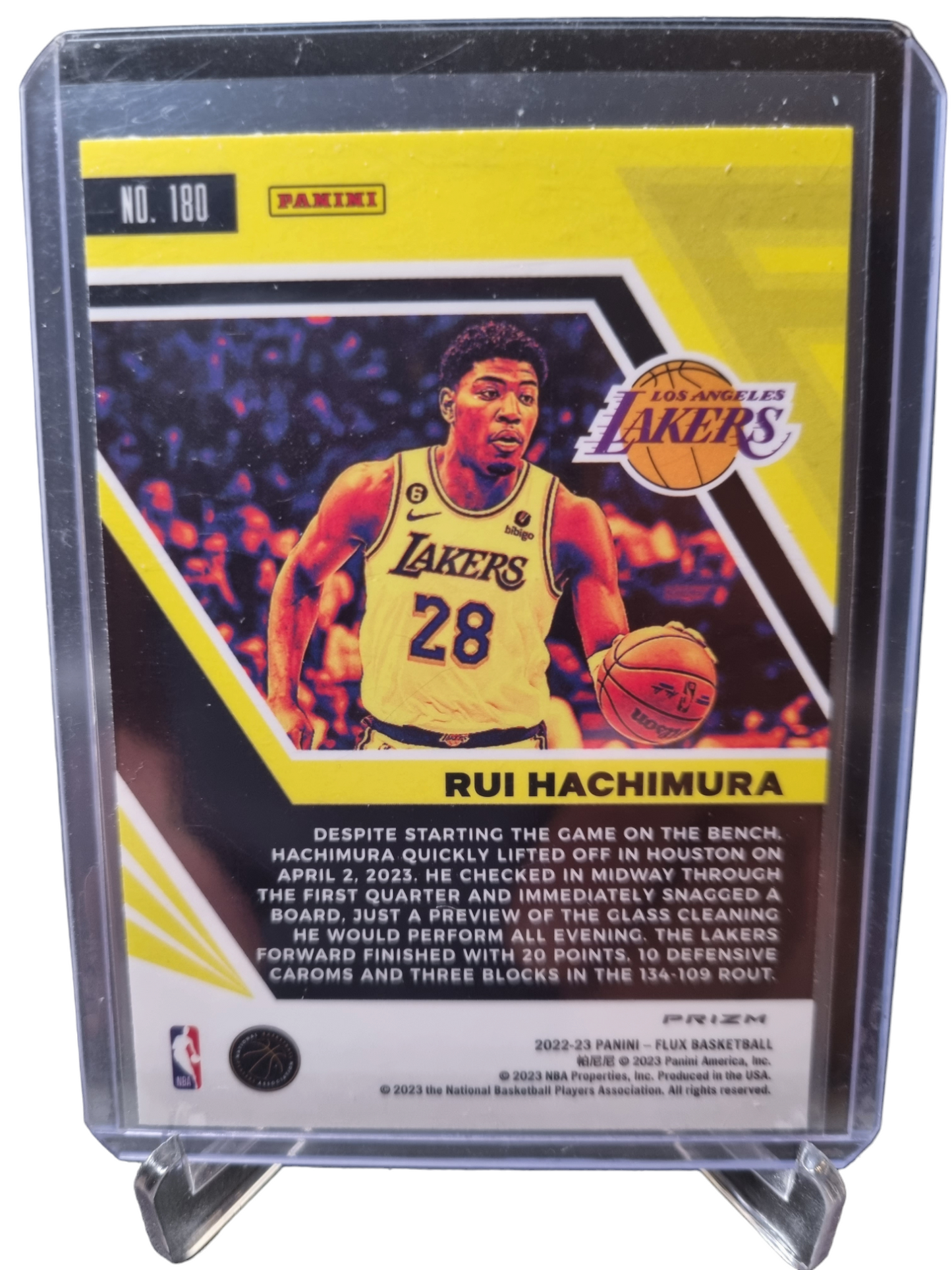 2022-23 Panini Flux #180 Rui Hachimura Prizm