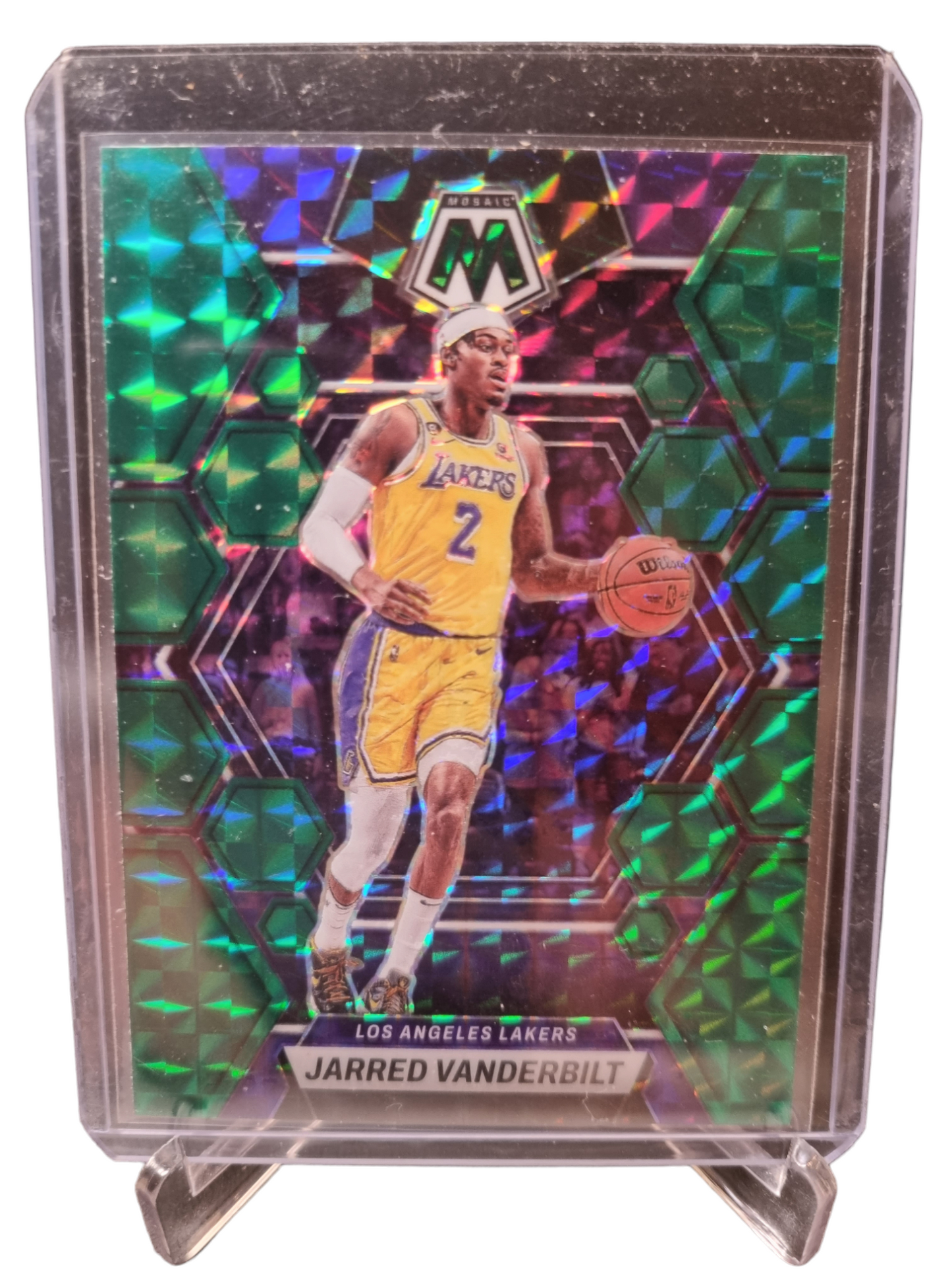 2022-23 Panini Mosaic #21 Jarred Vanderbilt Green Mosaic Prizm