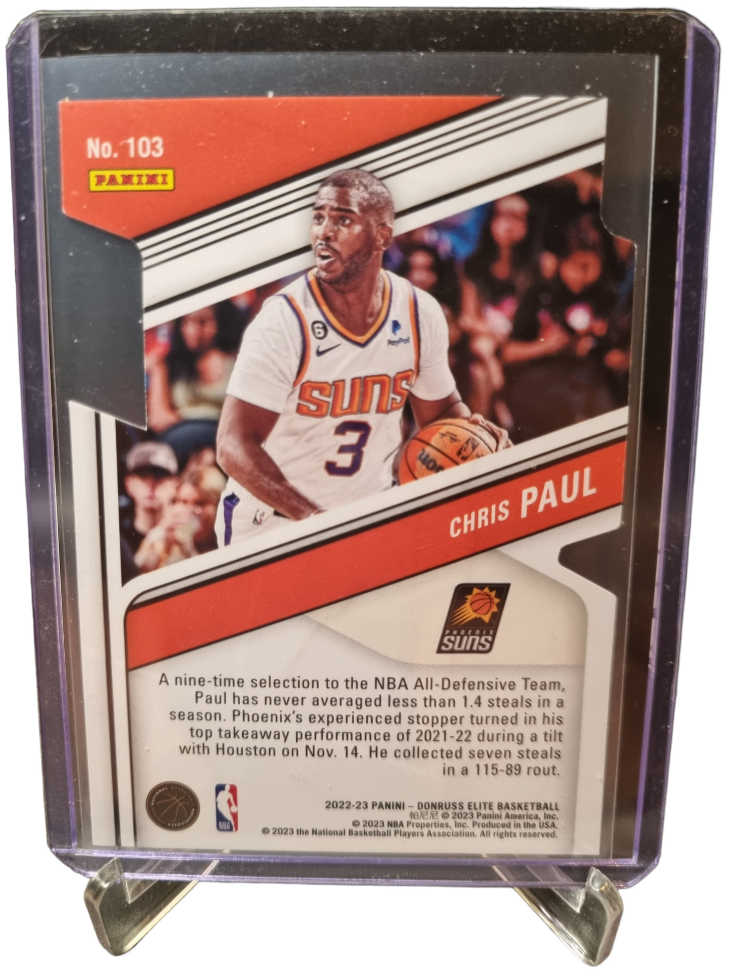 2022-23 Panini Donruss Elite #103 Chris Paul Red Die Cut 63/97