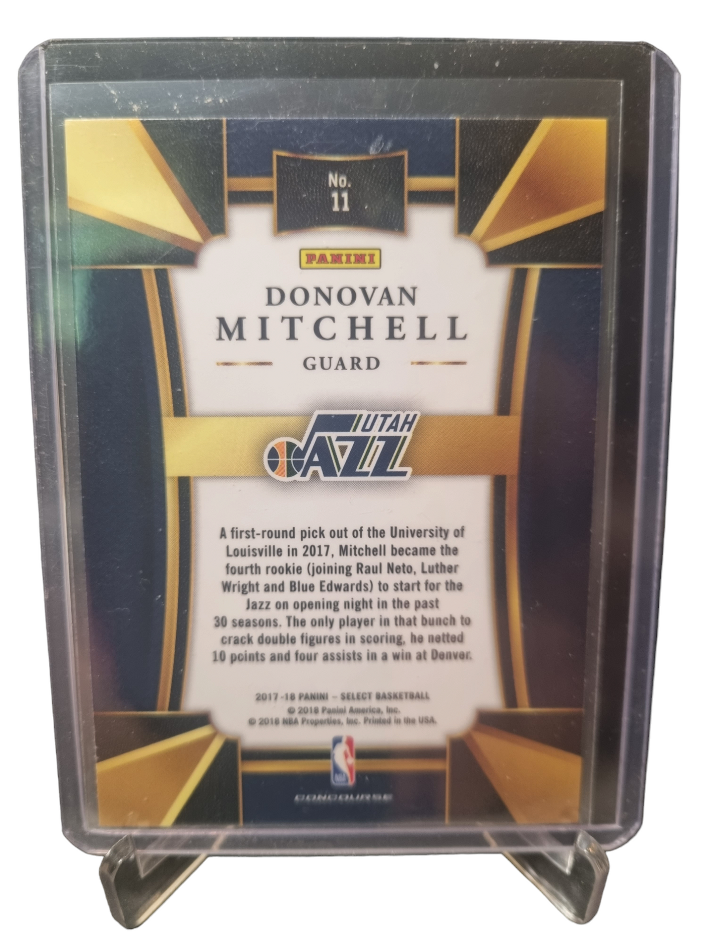 2017-18 Panini Select #11 Donovan Mitchell Rookie Card