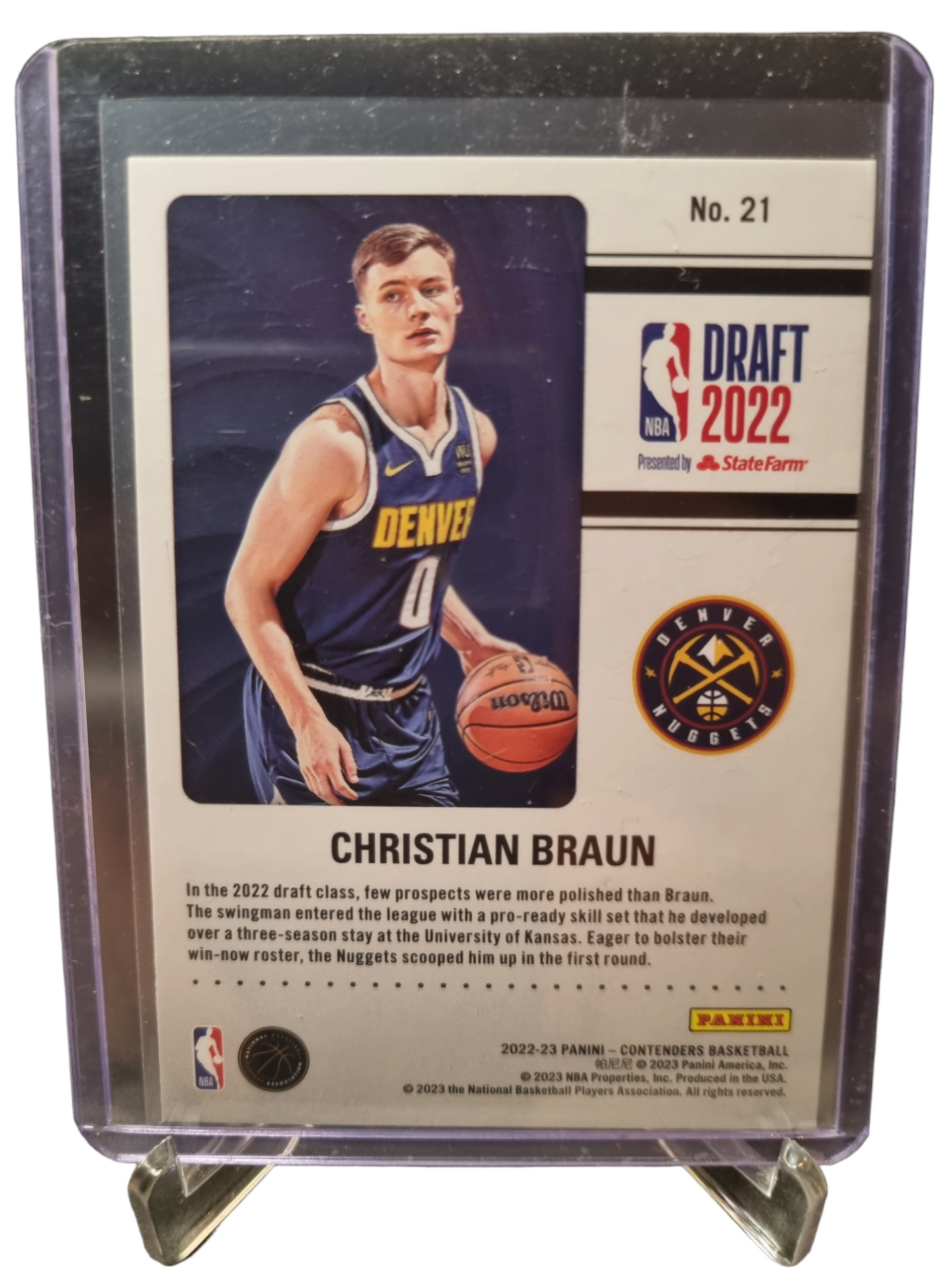 2022-23 Panini Contenders #21 Christian Braun Rookie Card Draft Class 2022