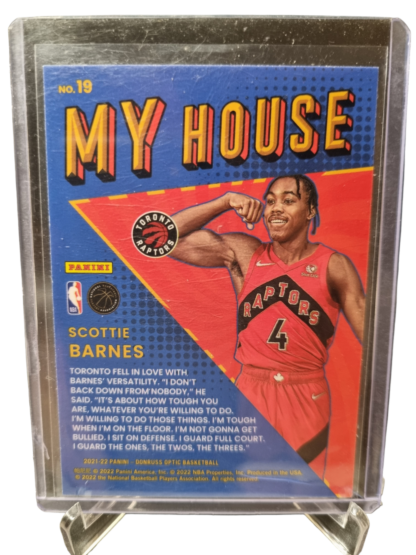 2021-22 Panini Donruss Optic #19 Scottie Barnes Rookie Card My House