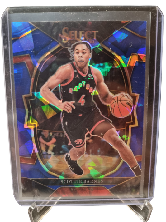 2022-23 Panini Select #53 Scottie Barnes Blue Cracked Ice