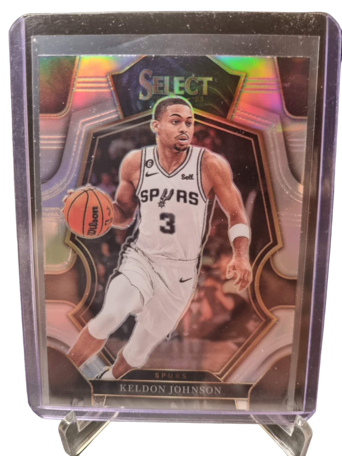 2022-23 Panini Select #154 Keldon Johnson Silver Prizm