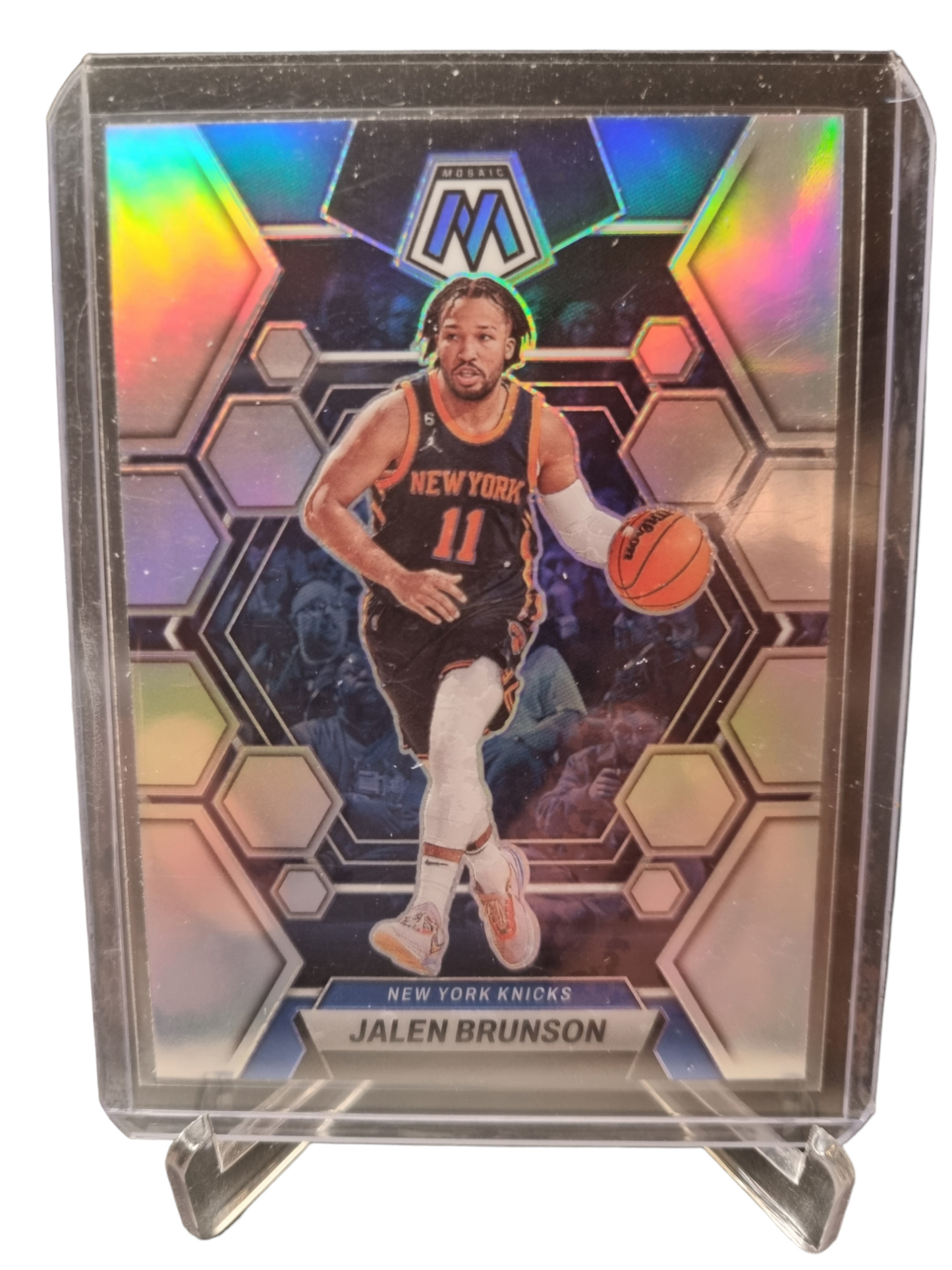 2022-23 Panini Mosaic #95 Jalen Brunson Silver Prizm