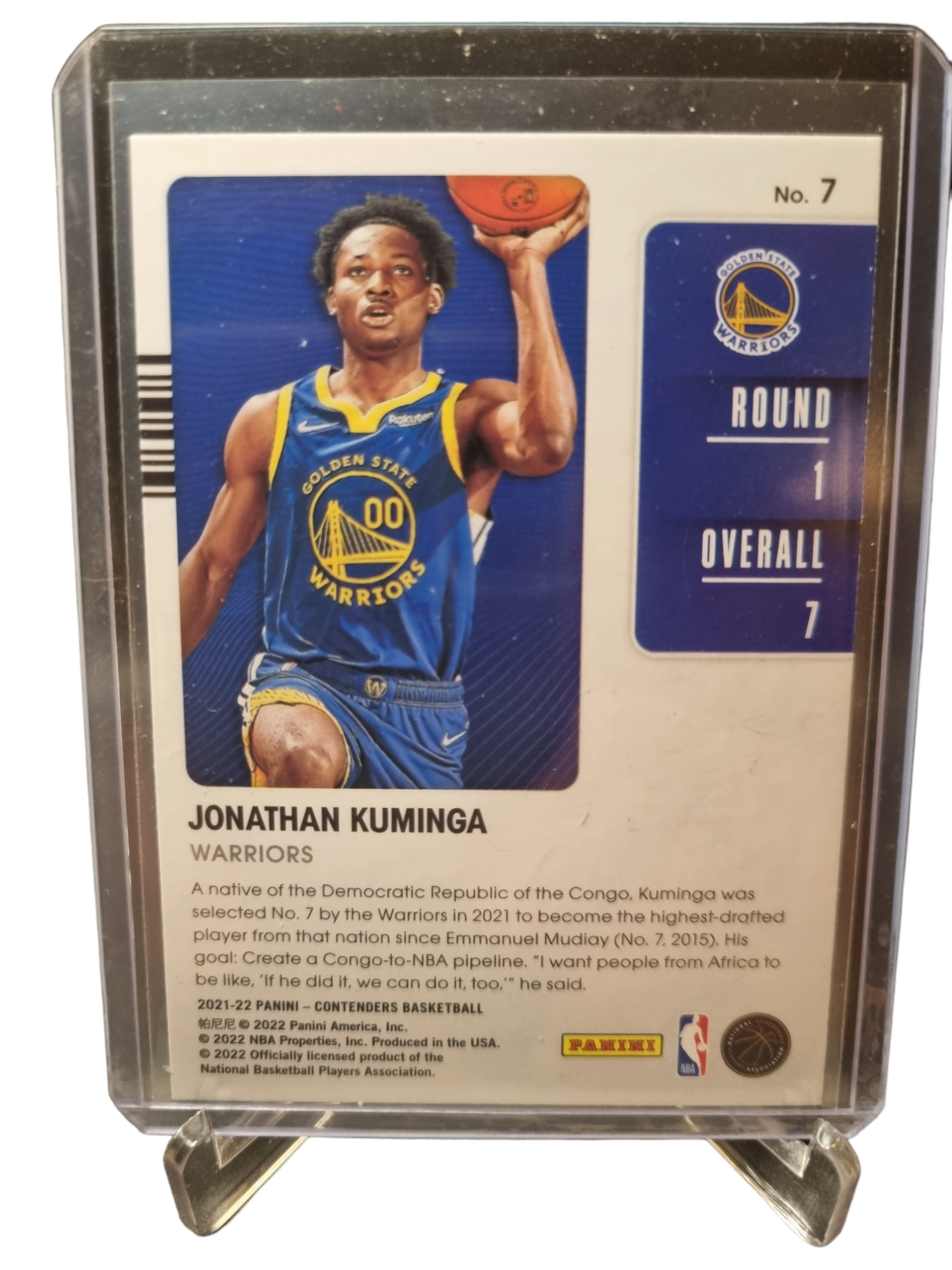 2021-22 Panini Contenders #7 Jonathan Kuminga 2021 Draft Class