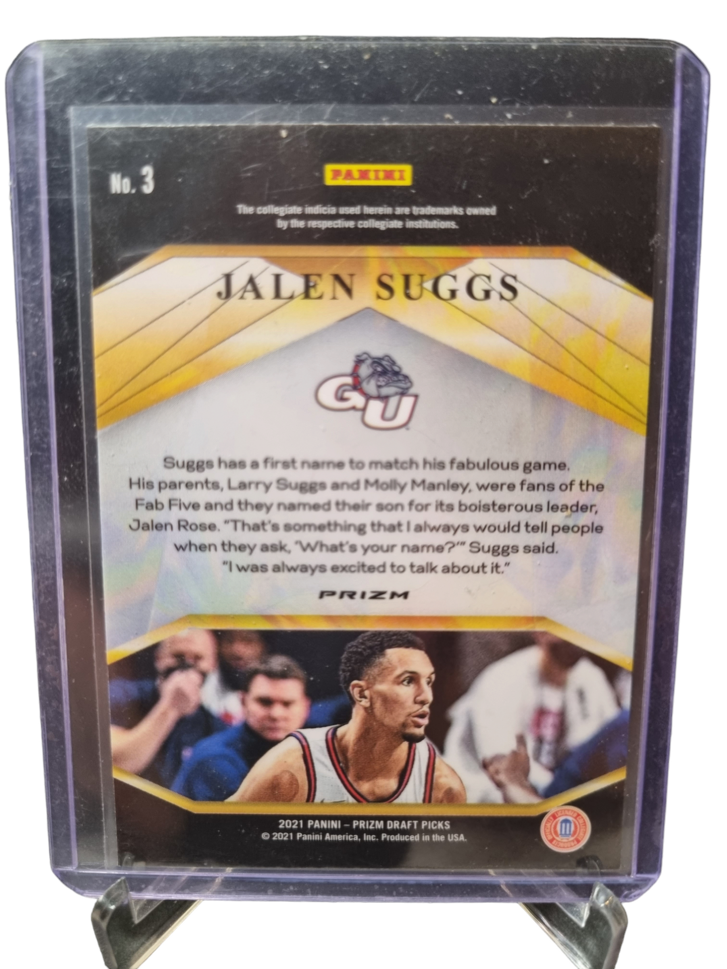 2021-22 Panini Prizm #3 Jalen Suggs Rookie Card Brilliance Silver Prizm