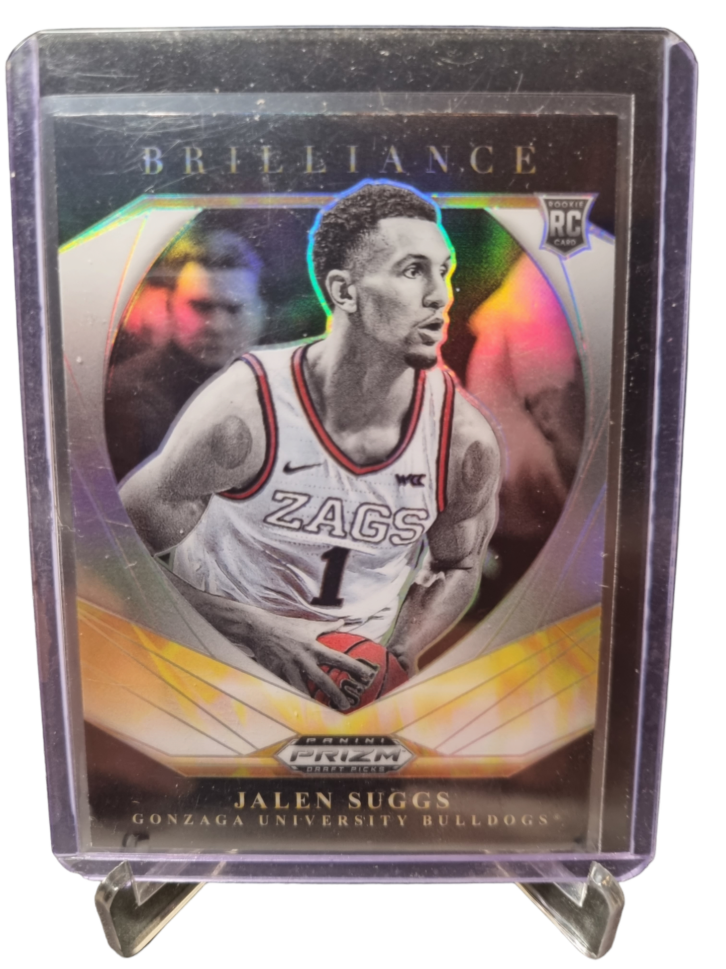 2021-22 Panini Prizm #3 Jalen Suggs Rookie Card Brilliance Silver Prizm