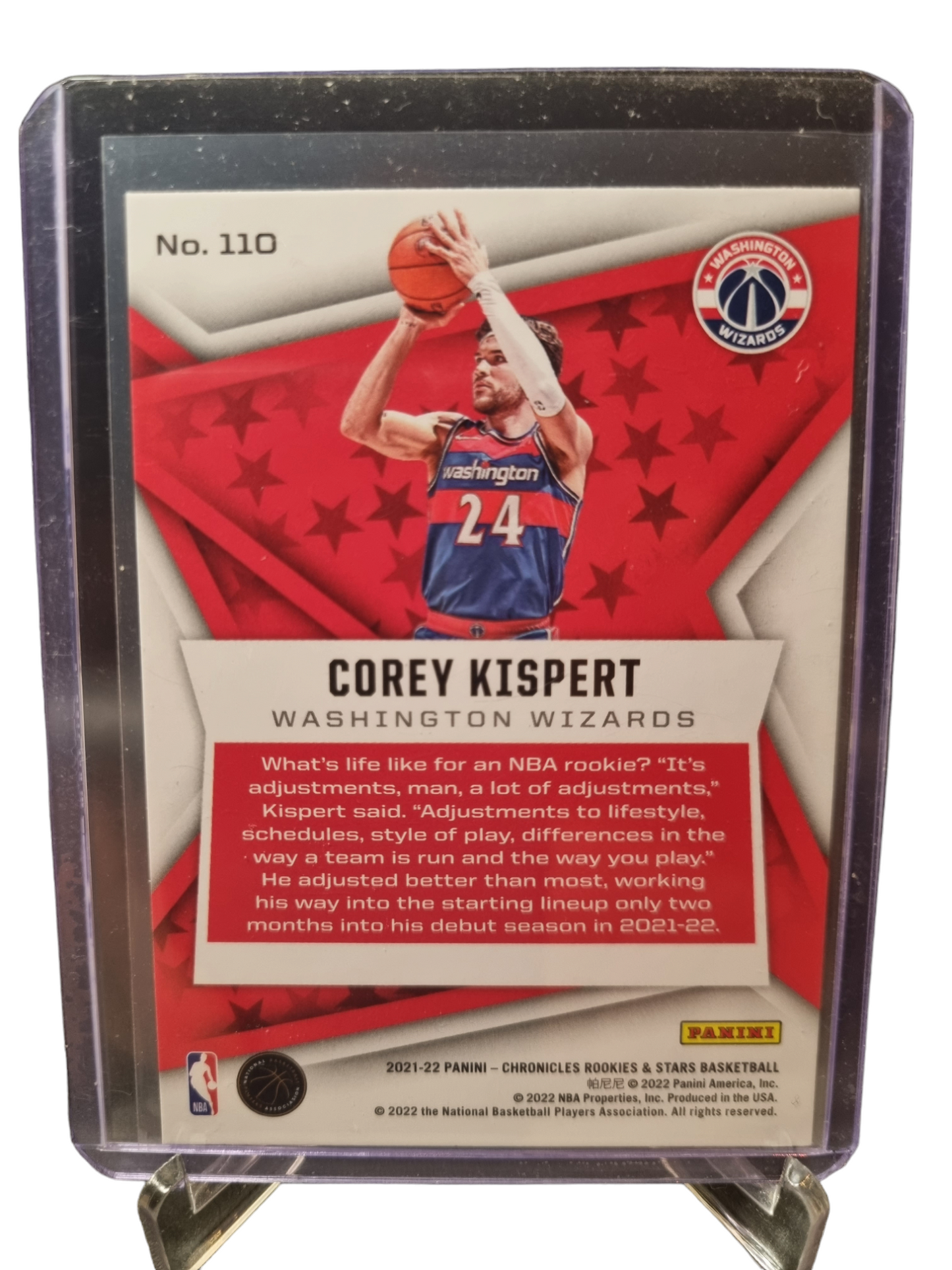 2021-22 Panini Chronicles Rookies And Stars #110 Corey Kispert  Rookie Card