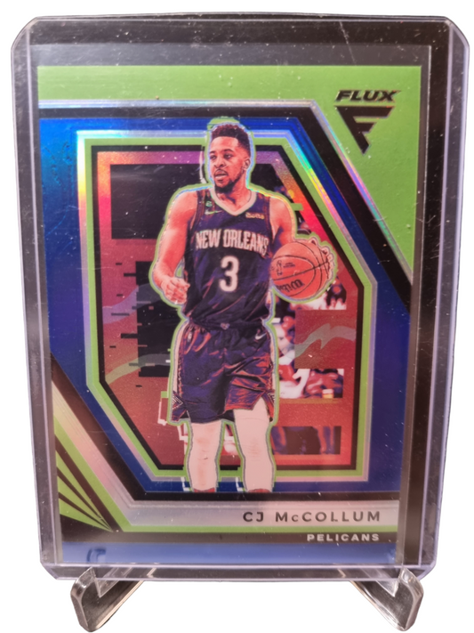 2022-23 Panini Flux #141 CJ McCollum Blue Prizm 02/99