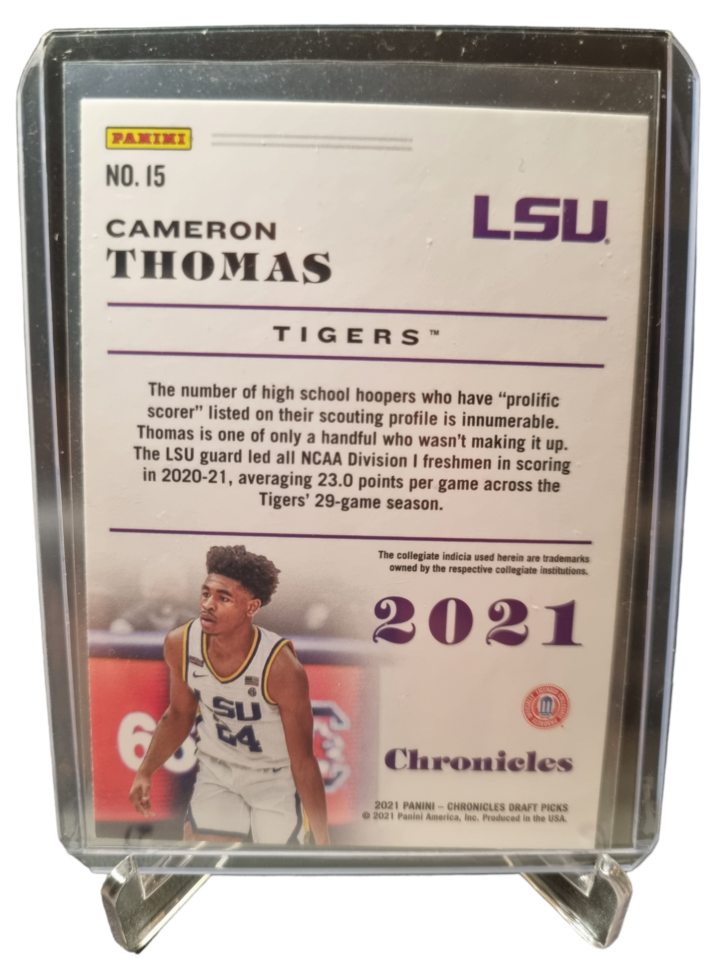 2021-22 Panini Chronicles #15 Cameron Thomas Rookie Card Draft Picks