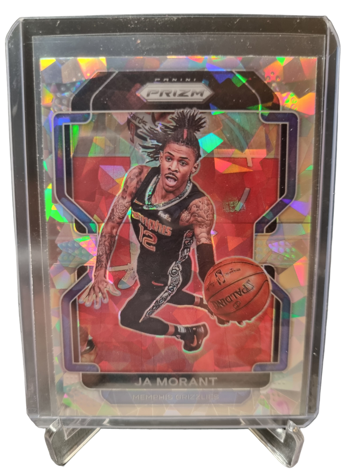 2021-22 Panini Prizm #194 JA Morant Cracked Ice Prizm