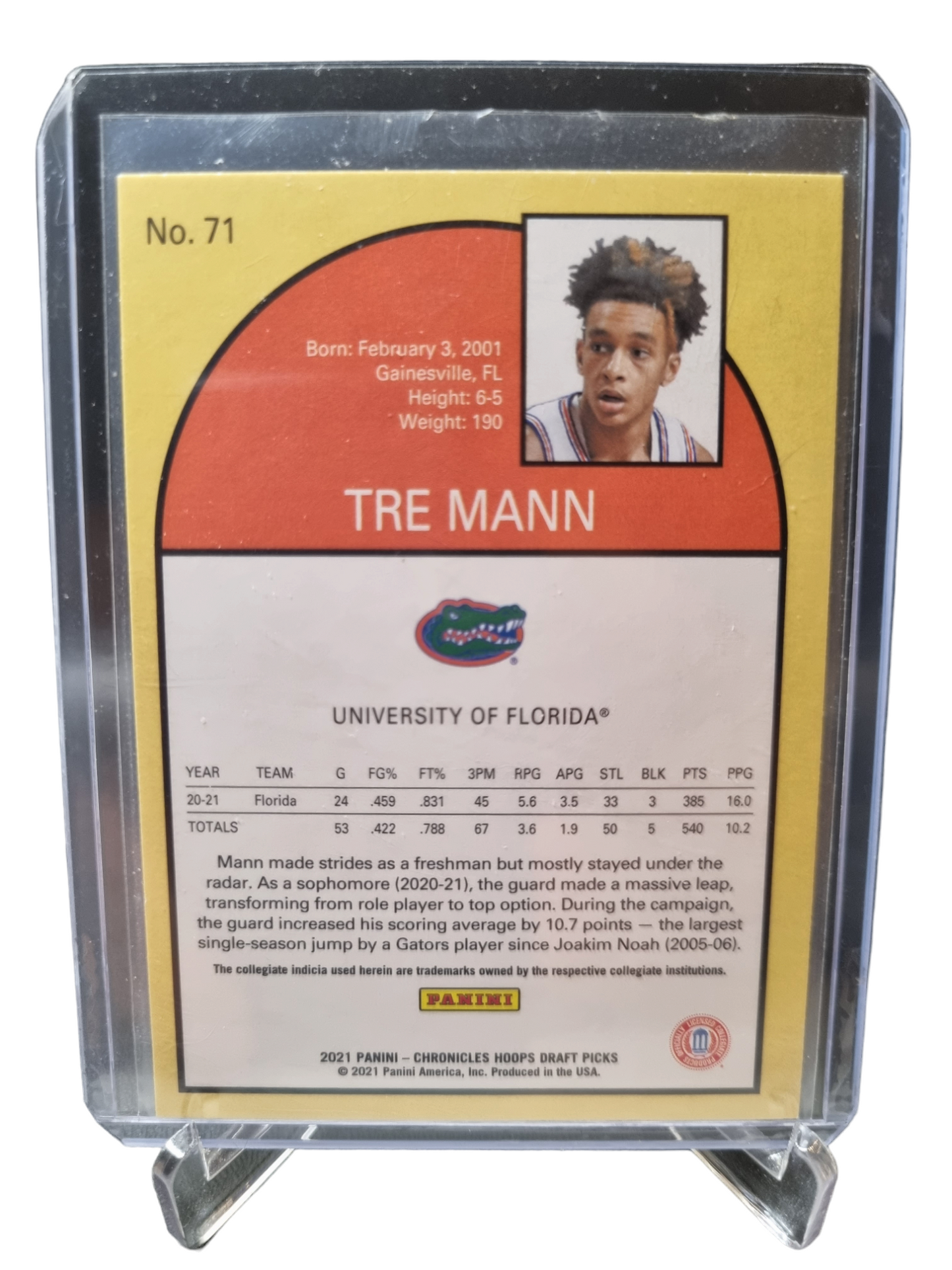 2021-22 Panini Chronicles Hoops #71 Tre Mann Rookie Card Draft Picks