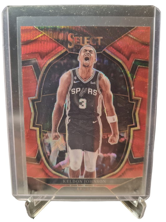 2022-23 Panini Select #54 Keldon Johnson Red Wave Prizm Asia