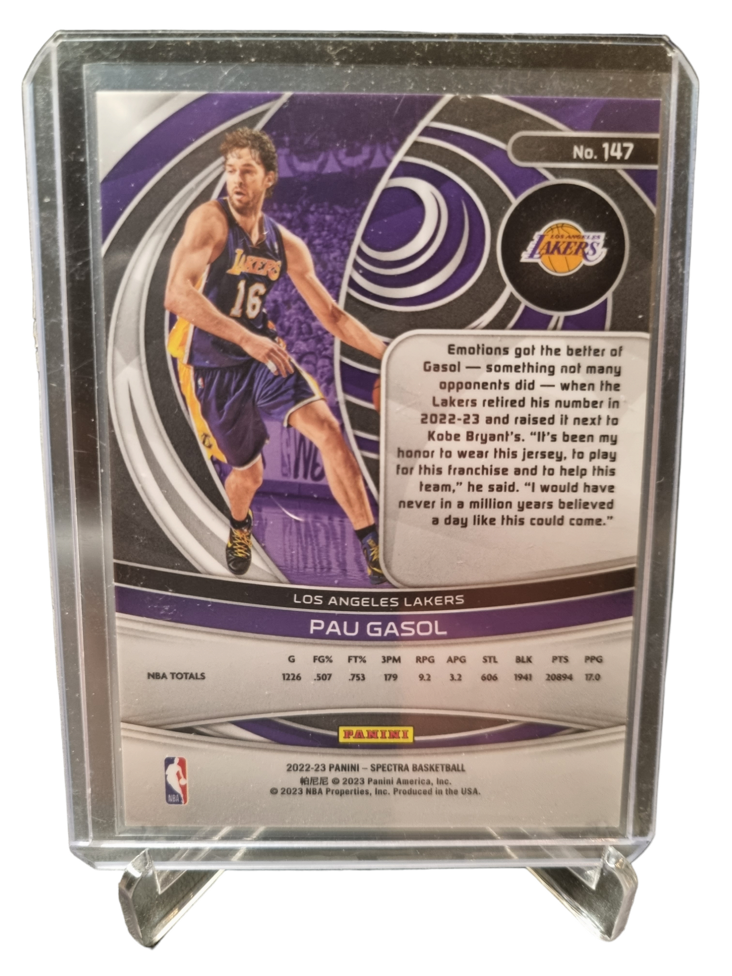 2022-23 Panini Spectra #147 Pau Gasol